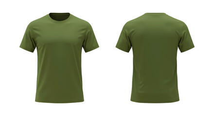 Mockup Green basic shirt png transparent background