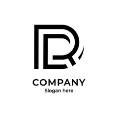 Set of letter d logo with white background.