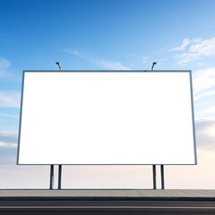 Wide billboard with blank canvas isolated image billboard blank mockup display empty poster advertising