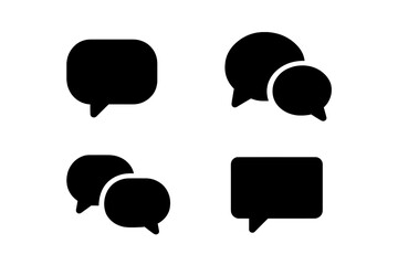 Vector illustration of speech bubbles conveying conversation and communication in a minimalistic style