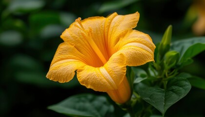 Vibrant,  yellow flower close-up