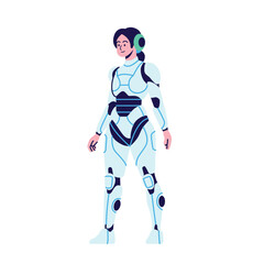 set of an Artificial Intelligence Humanoid Robot Essentials Illustration