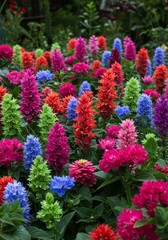 Colorful Flower Garden with Vibrant Blooms