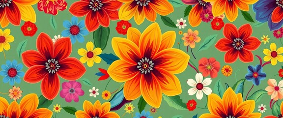 Abstract seamless floral pattern, ideal for textile printing, vintage, print
