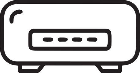 Flat Vector Icon of Smart Energy Inverter System