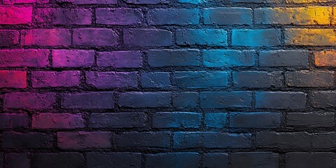 Fototapeta premium Colorful Brick Wall Texture Background