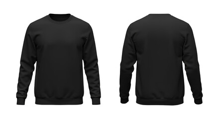 Mockup black sweatshirt png transparent background
