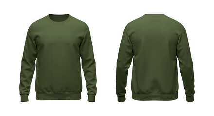 Green sweatshirt mockup png transparent background