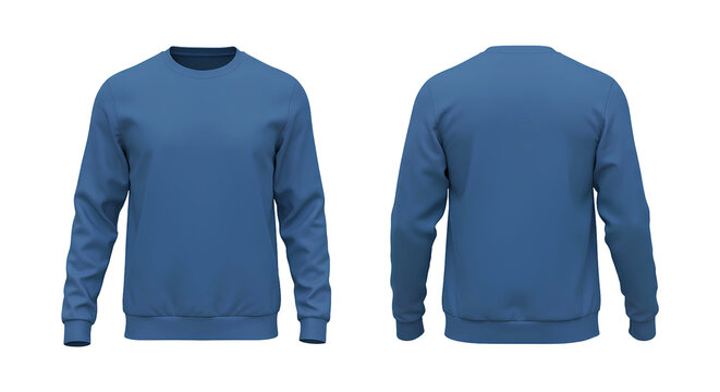 Blue sweatshirt mockup png transparent background