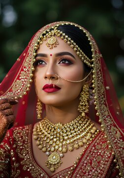 bridal makeup red dress Nothing like a traditional red dress for a desi bride Heres some bridal inspiration for my 2023 Brides , Makeup: @sanaxzaid , Hair: @zainahussain , Jewelry: @odhna , Dress: @zaricanadaofficial