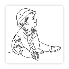 Playful Kids Doodles Baby Icons, Toys, and Scribbles