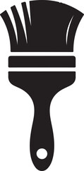 black and white paintbrush silhouette