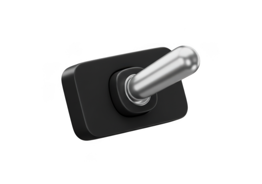 Toggle switch isolated on transparent background in up position - Powered by Adobe