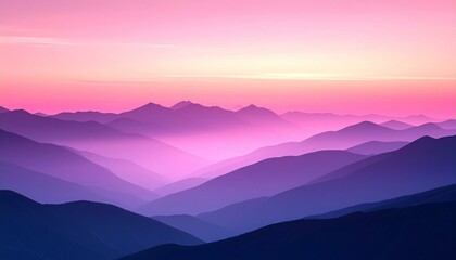 Fototapeta premium Purple Mountain Range at Sunset