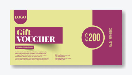 Gift Voucher for Beauty salon and Cosmetics Spa banner social media thumbnail cover design,  Promotional Sale Discount editable Banner design, Shopping gift card layout, discount voucher design