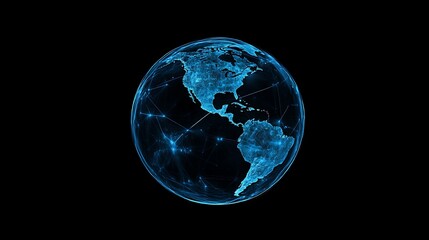 Fototapeta premium Global Network Digital Connections and Worldwide Interconnectivity