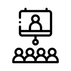 virtual events line icon