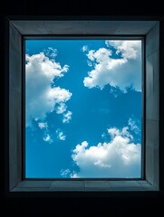 Sky seen through a window