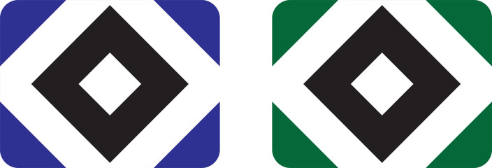 abstract Hamburger SV logo blue and green