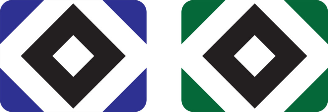 abstract Hamburger SV logo blue and green