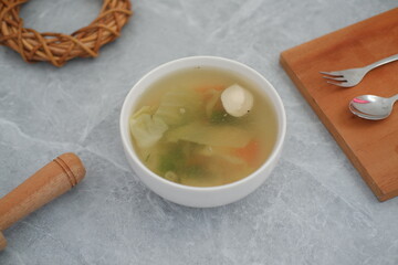 Delicious and Nutritious Vegetable Soup with Meatballs