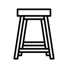 Stool icon representing compact seating furniture used in kitchens, bars, or casual areas