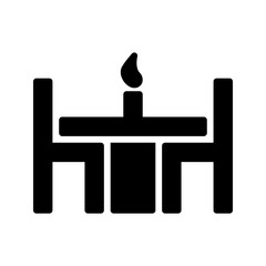 Dining table vector for family meals