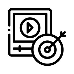 video marketing line icon