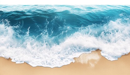 Ocean Waves Crashing On A Sandy Beach