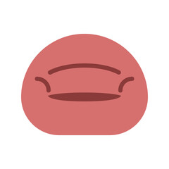 Flat beanbag vector for playful room designs
