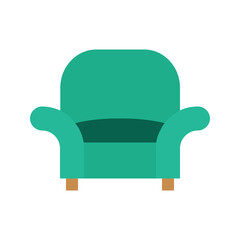 Flat armchair vector for minimalist branding