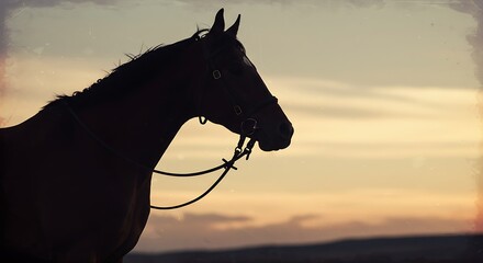 Sunset Silhouette: Equestrian Majesty