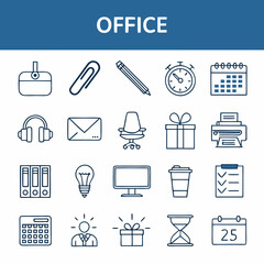 Fototapeta premium office icons set