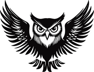 Fototapeta premium Eagle owl vector illustration