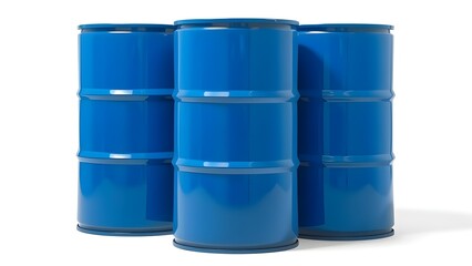 blue oil barrels