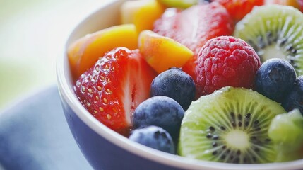 Colorful fruit salad in a bowl.