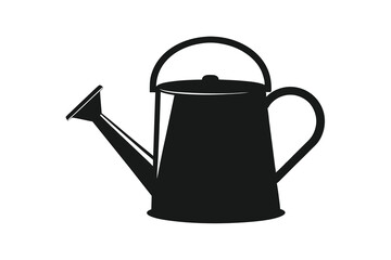Watering can silhouette icon vector on white background