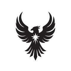 eagle logo vector Bold and clean eagle logo vector, with sharp lines and a strong silhouette 
