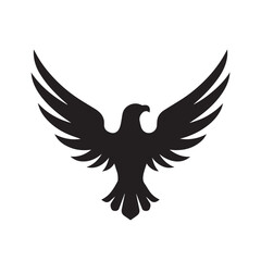 eagle logo vector Bold and clean eagle logo vector, with sharp lines and a strong silhouette 

