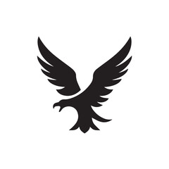 eagle logo vector Bold and clean eagle logo vector, with sharp lines and a strong silhouette 
