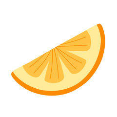 Orange citrus half slice fruit vector illustration