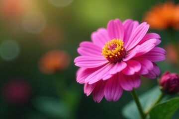 Obraz premium Close-up pink flower cluster, vibrant petals, bokeh background, blossom, design