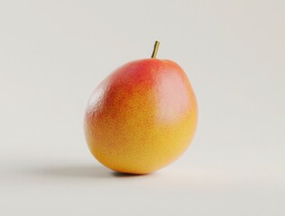 Ripe Red And Yellow Pear On White Background