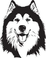 Alaskan Malamute dog head