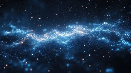 Naklejka premium The image is a blue and white swirl of stars and galaxies