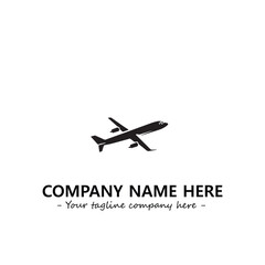 Plane silhouette logo company design vector illustration
