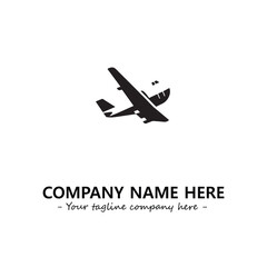 Plane silhouette logo company design vector illustration
