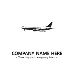 Plane silhouette logo company design vector illustration