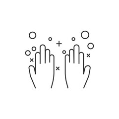 Washing hand icon outline style. Hygiene icon for company