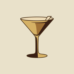 Stylized cocktail logo with retro fonts and vintage flair showcasing classic mixology themes